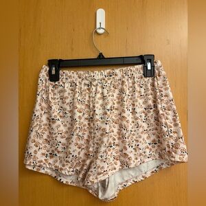 Floral Print Lounge Pajama Shorts
